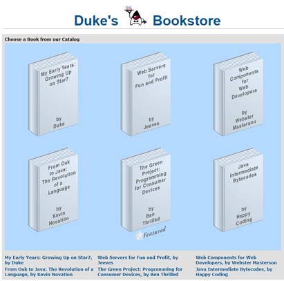 Oracle Bookstore homepage