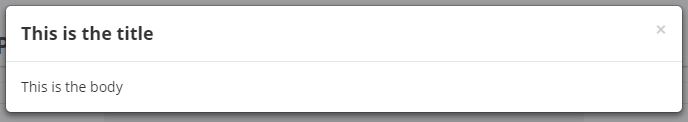 A modal without footer
